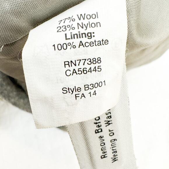 Madewell Gray Banded Pattern Pencil Skirt Wool Size 2 - Picture 5 of 6